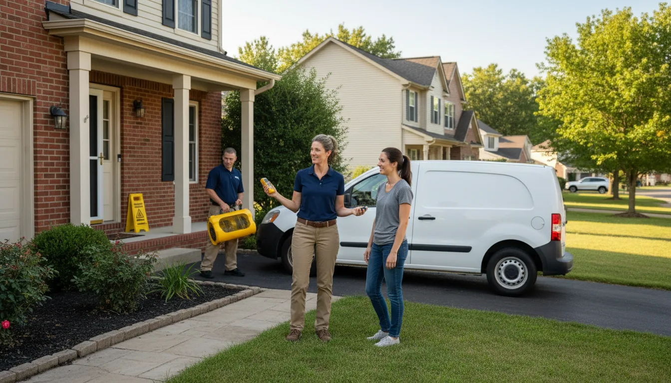 Residential water damage restoration in Milmine, IL